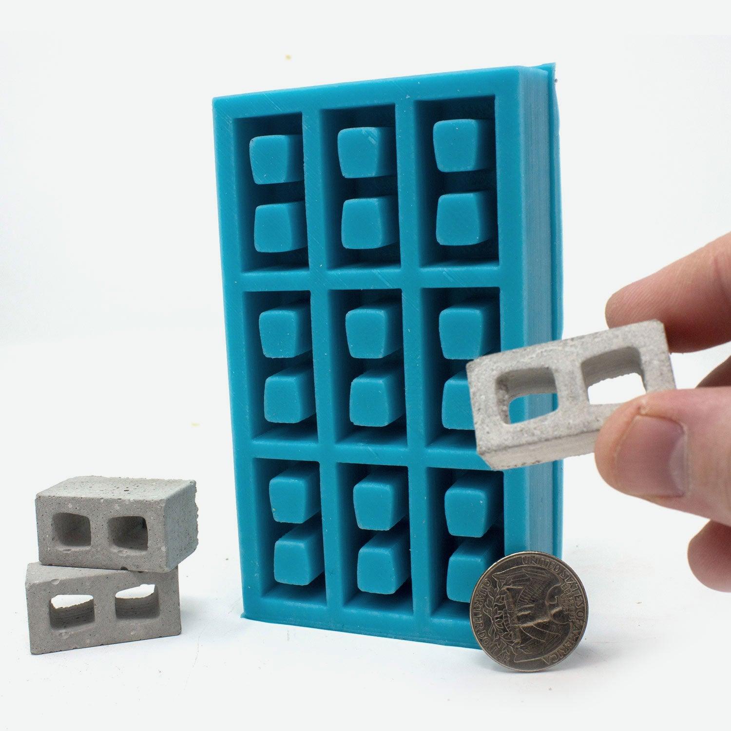 1:12 Scale Mini Cinder Block Mold