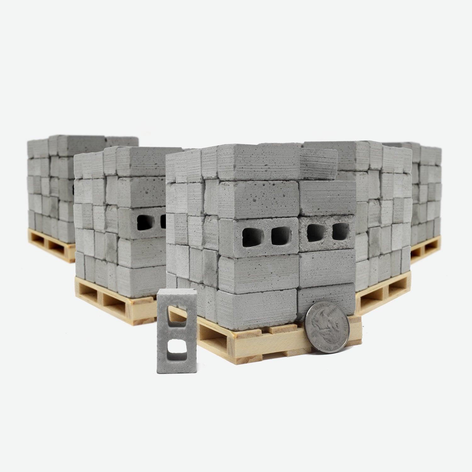 Acacia Grove Mini Cinder Blocks, 48 Pack, 1/12 Scale