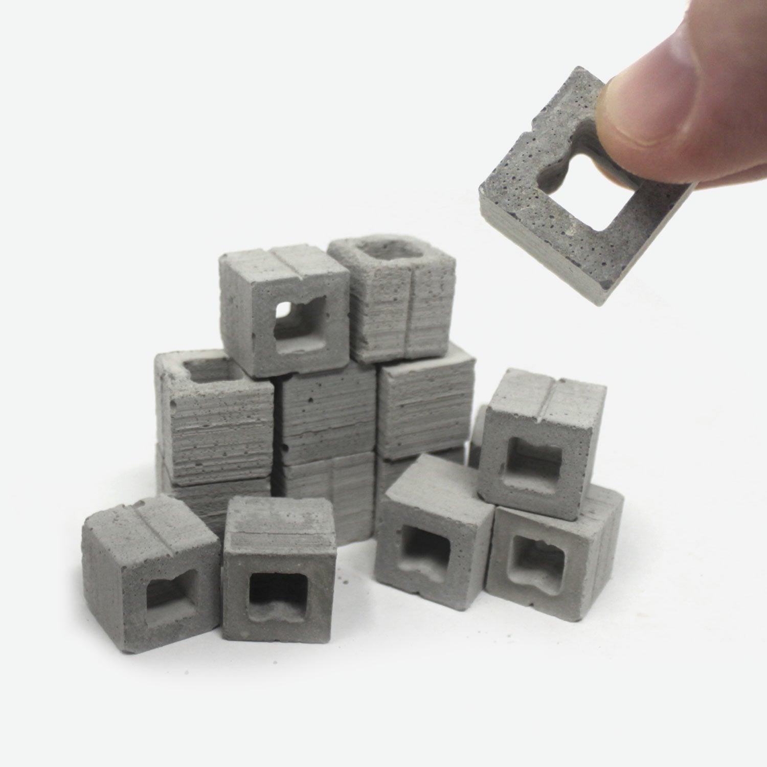 1:12 Scale Mini Half Cinder Blocks (15pk)