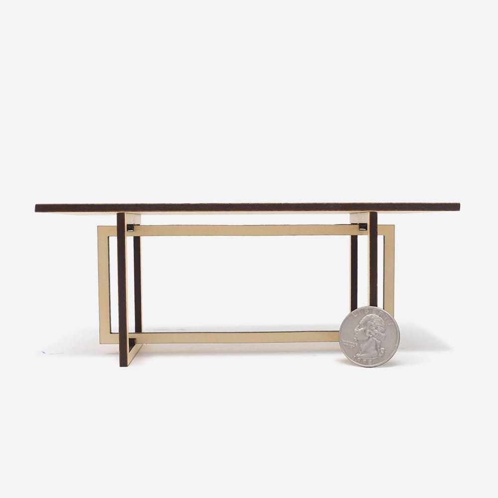 1:12 Scale Mini Modern Console Table (Basswood) – Mini Materials