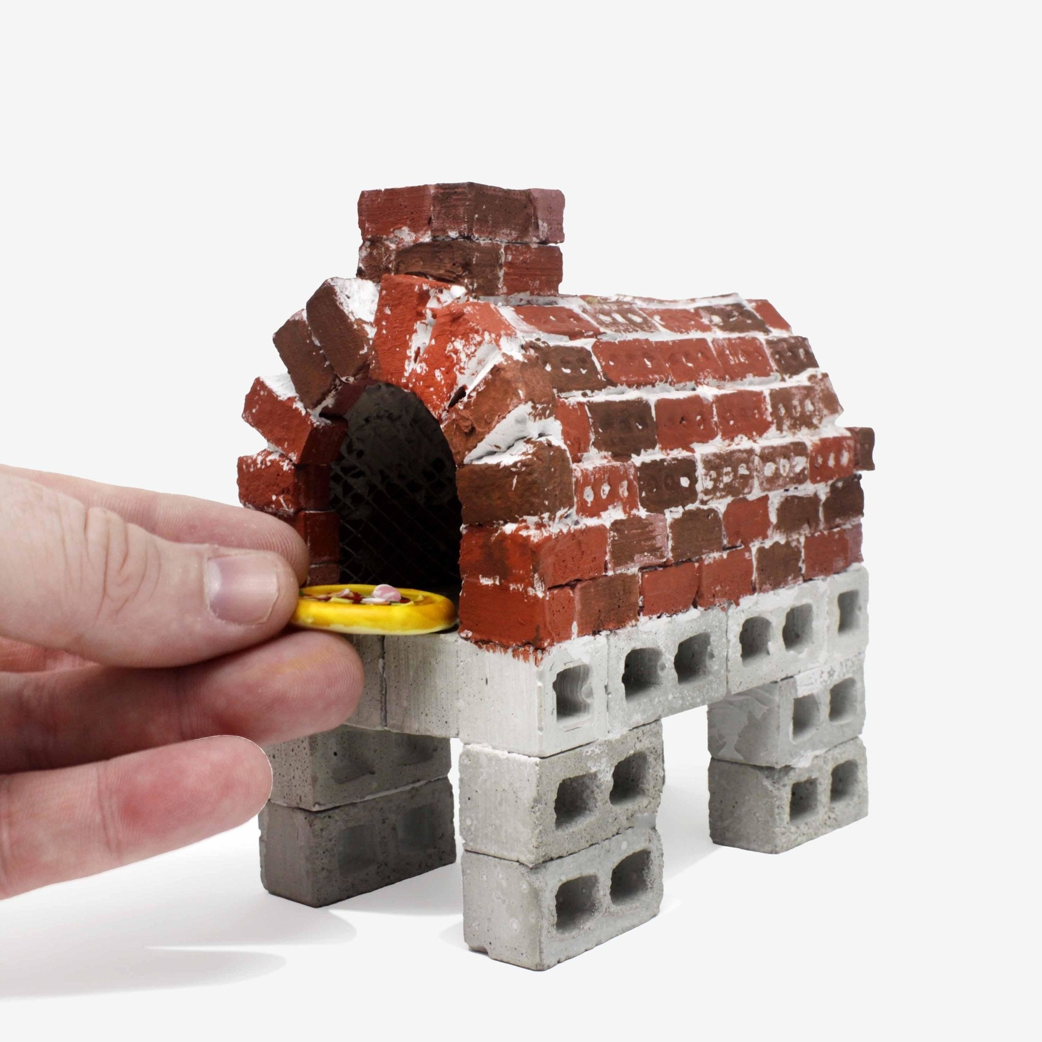 150 Pieces Miniature Bricks, 1/12 1/16 1/35 DIY Miniature Landscape Bricks  Model Roof Tiles Model (Red,1/12)