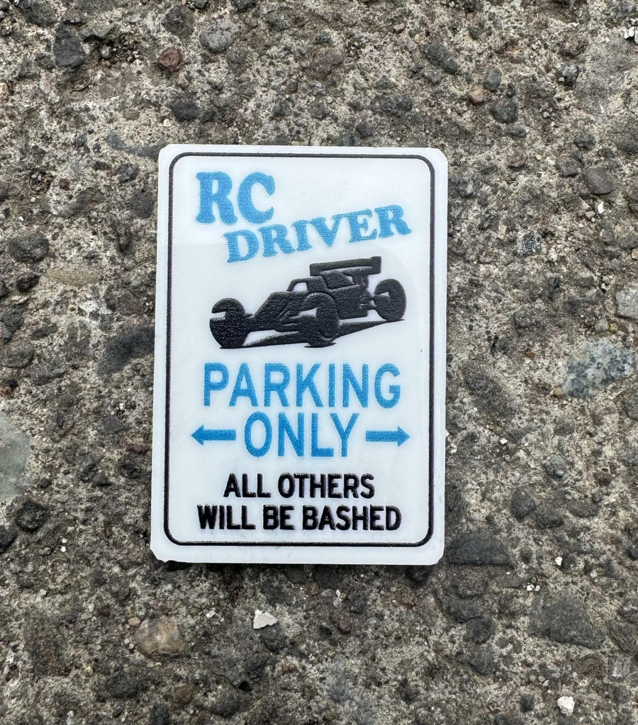 1:12 Scale Mini RC Driver Parking Only Sign - Mini Materials
