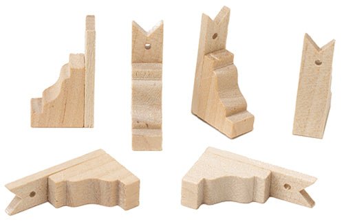 1:12 Scale Victorian Corbels Bracket (6 pack) - Mini Materials