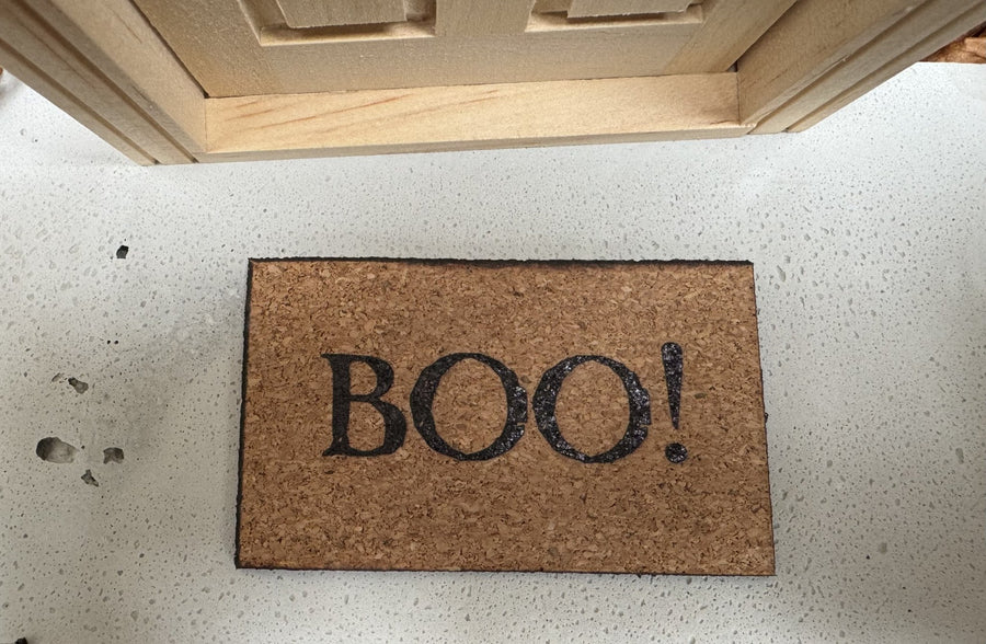 1:12 Scale Welcome Mat - BOO! - Mini Materials