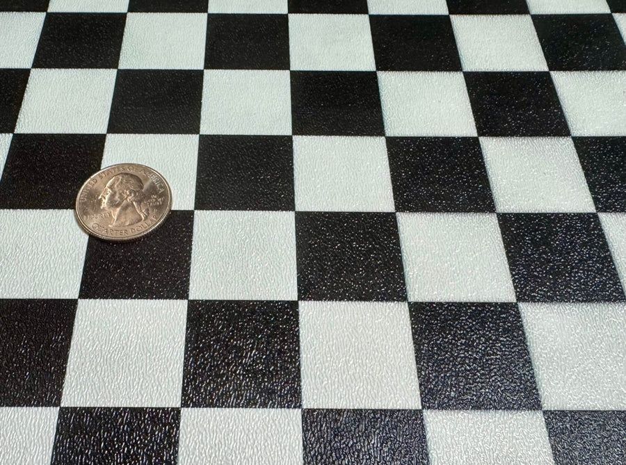 Black and White Checkered Miniature Flooring Sheet - Mini Materials