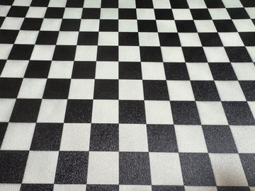 Black and White Checkered Miniature Flooring Sheet - Mini Materials