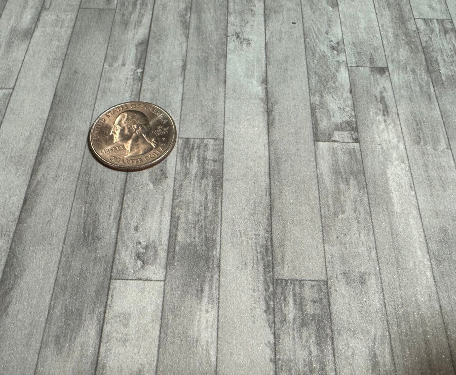 Gray Plank Miniature Flooring Sheet - Mini Materials