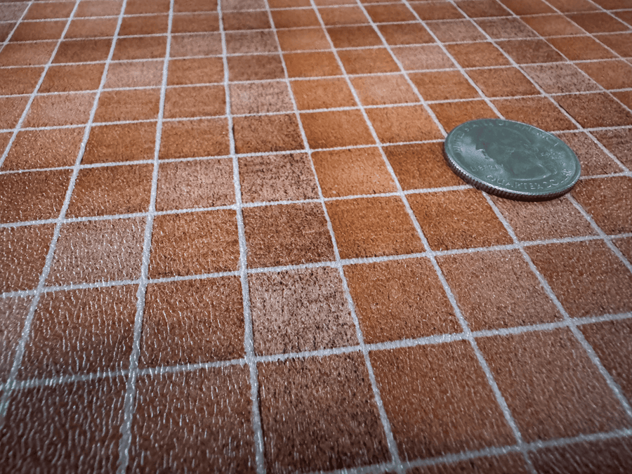 Terracotta Tile Flooring Sheet - Mini Materials