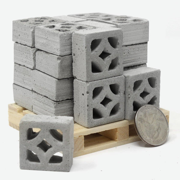 1:12 Scale Ultimate cheapest Warehouse Kit | Miniature House Parts | Modern Miniatures | Mini Red Bricks | Mini Cinder Blocks | Concrete Breeze Block