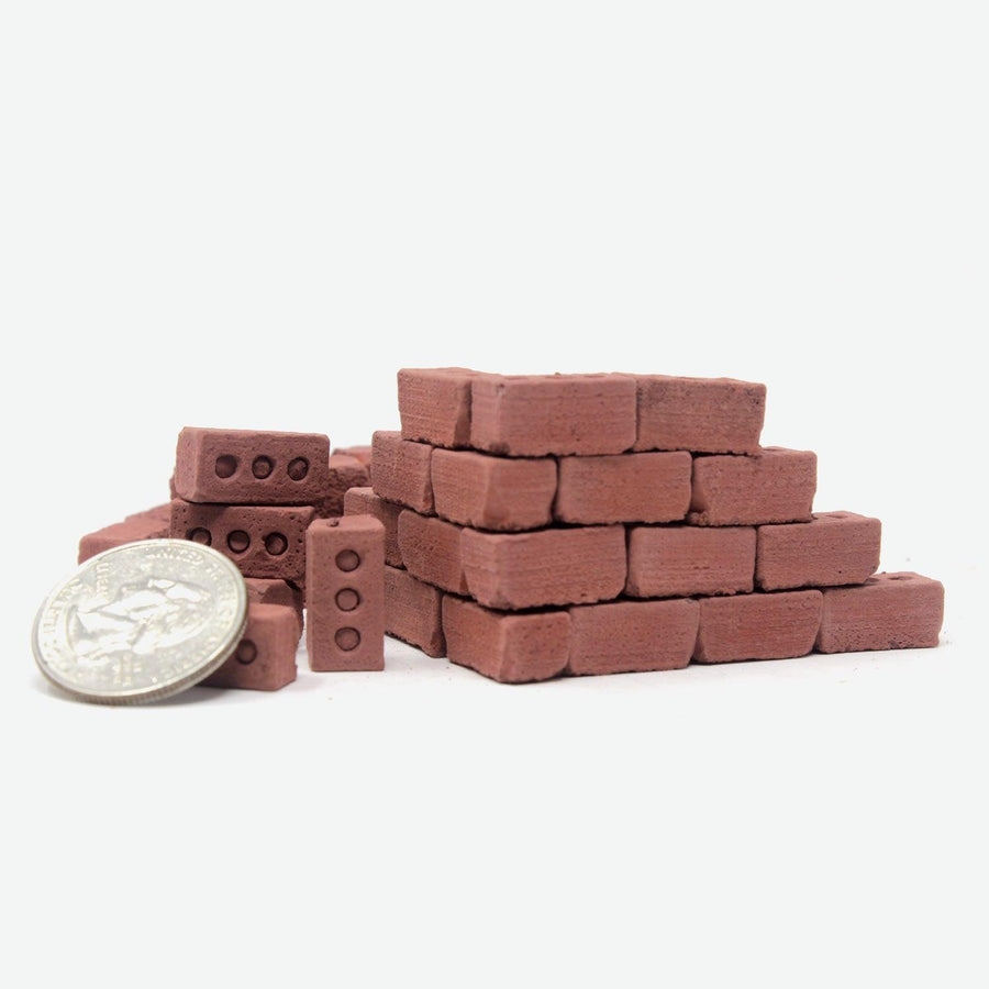 Dollhouse Miniature Bricks Common Red Brick by Andi Mini Brick & Stone 1:12  Scale 325