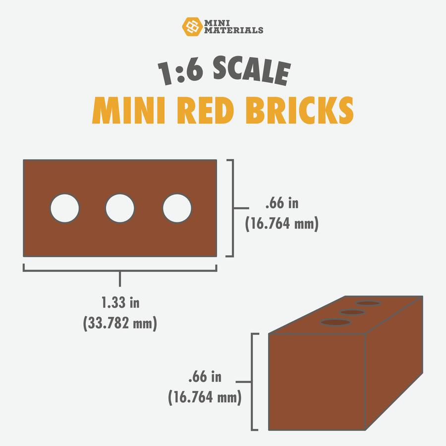 1:6 Scale Mini Red Brick Mold
